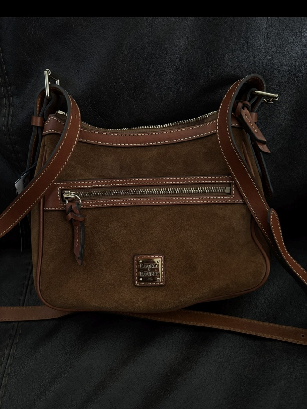 Dooney & Bourke Brown Suede Crossbody Bag